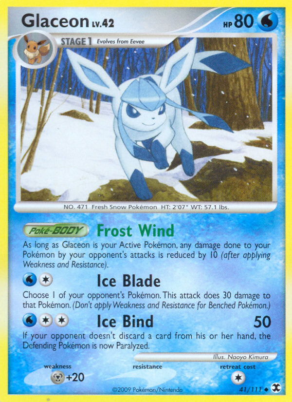 Glaceon (41/111) [Platinum: Rising Rivals] | Exor Games Truro