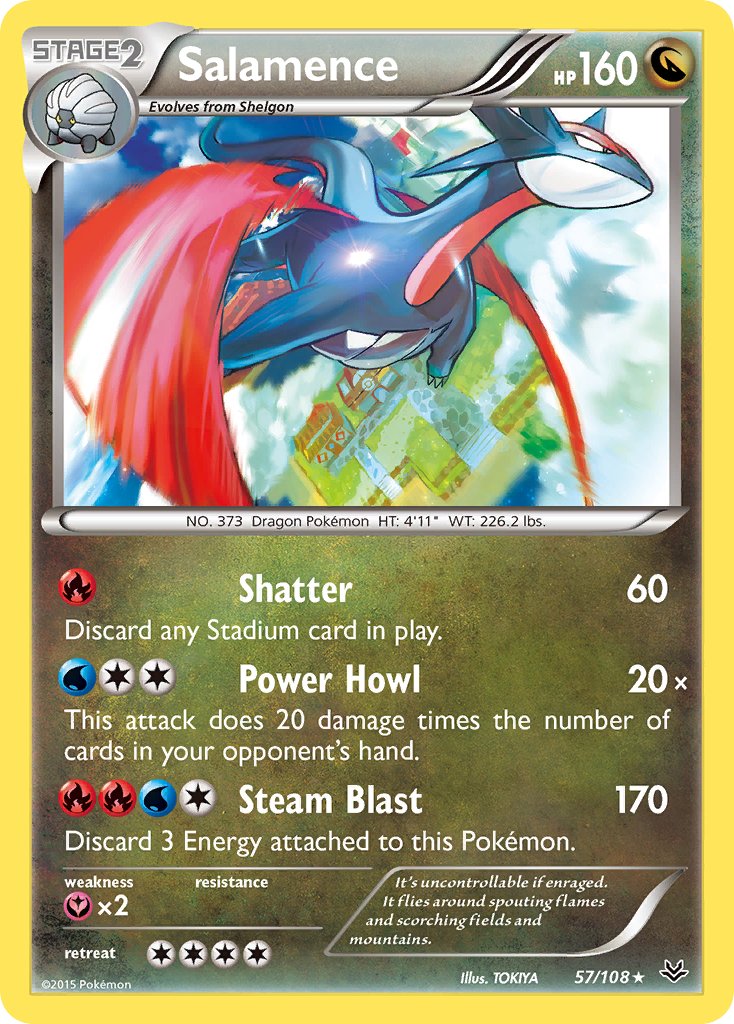 Salamence (57/108) (Theme Deck Exclusive) [XY: Roaring Skies] | Exor Games Truro