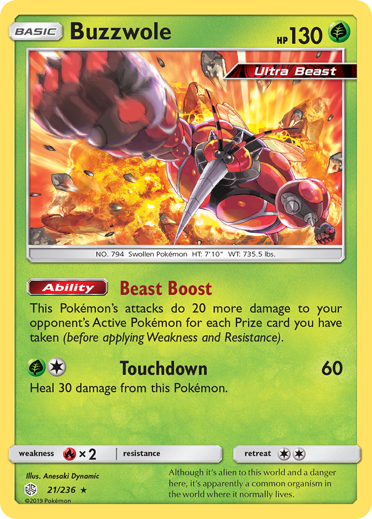 Buzzwole (21/236) [Sun & Moon: Cosmic Eclipse] | Exor Games Truro