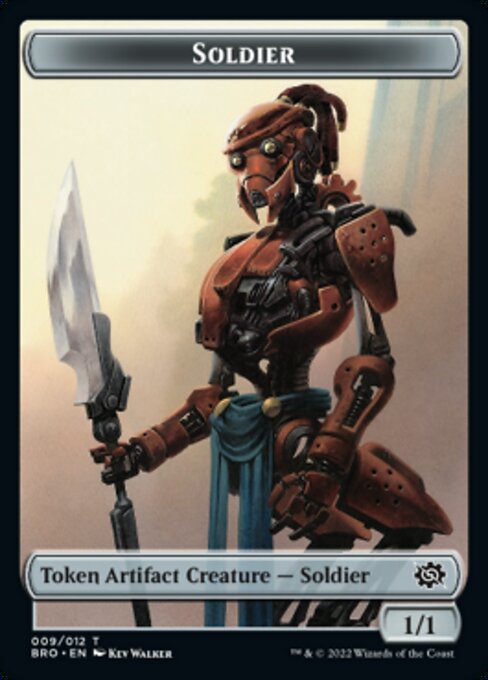 Powerstone // Soldier (009) Double-Sided Token [The Brothers' War Tokens] | Exor Games Truro