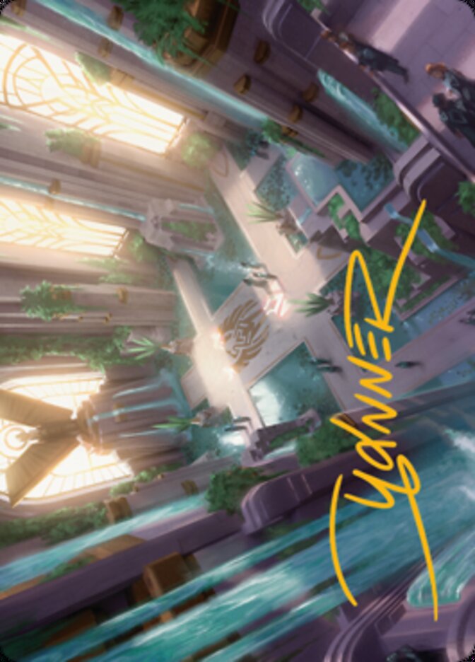 Spara's Headquarters Art Card (Gold-Stamped Signature) [Streets of New Capenna Art Series] | Exor Games Truro