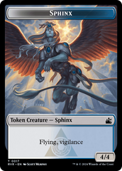 Spirit (0018) // Sphinx Double-Sided Token [Ravnica Remastered Tokens] | Exor Games Truro