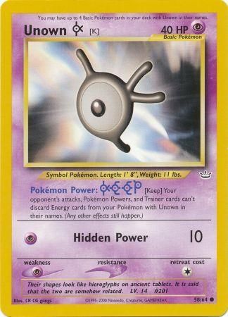 Unown [K] (58/64) [Neo Revelation Unlimited] | Exor Games Truro