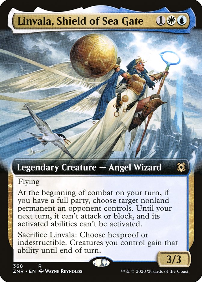 Linvala, Shield of Sea Gate (Extended Art) [Zendikar Rising] | Exor Games Truro