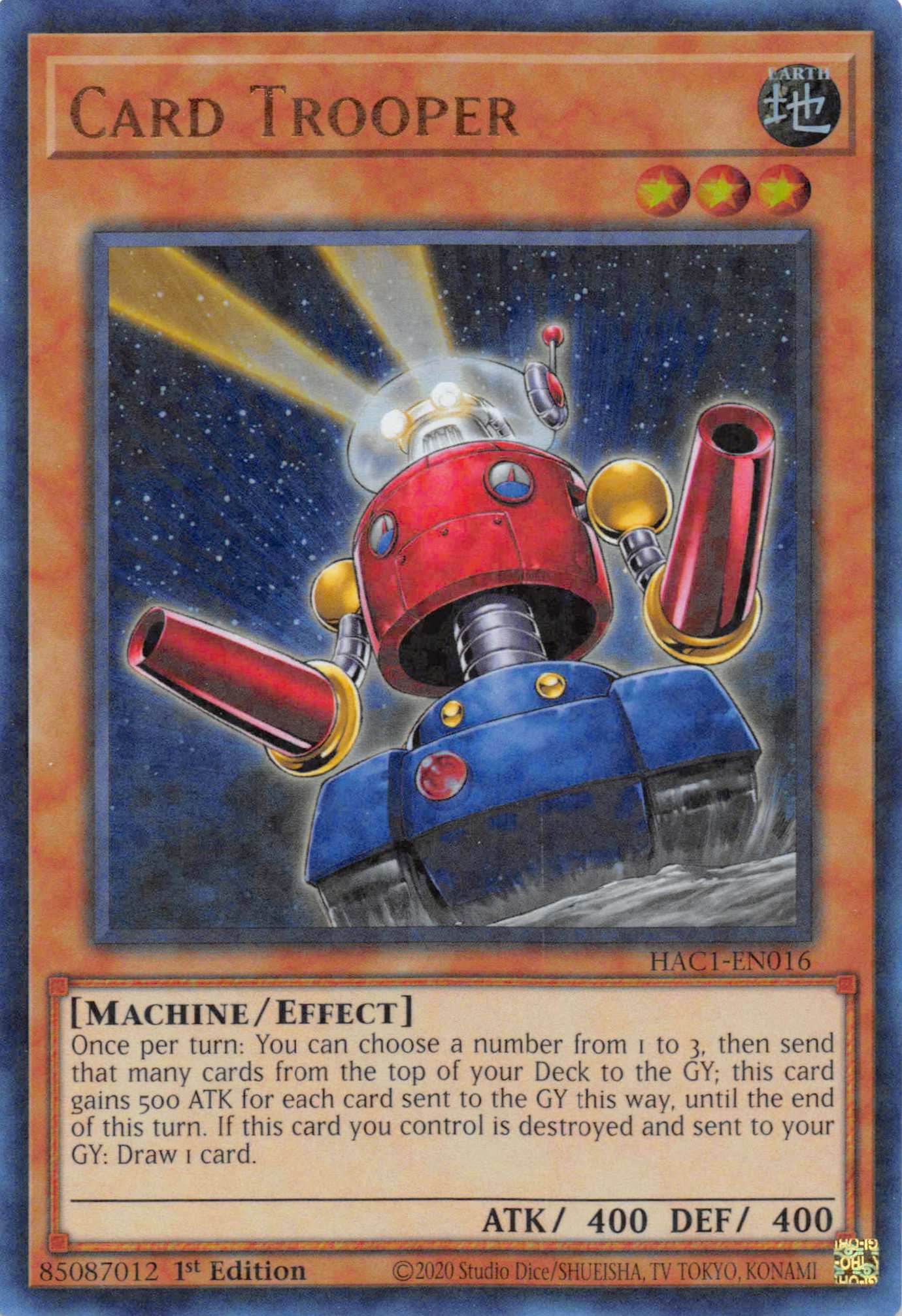 Card Trooper (Duel Terminal) [HAC1-EN016] Parallel Rare | Exor Games Truro