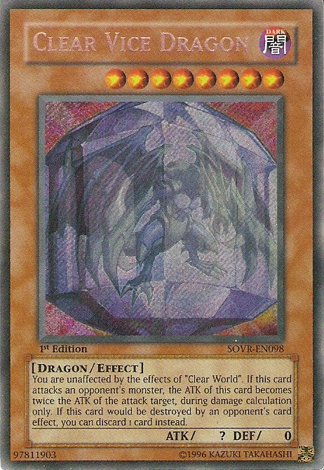 Clear Vice Dragon [SOVR-EN098] Secret Rare | Exor Games Truro