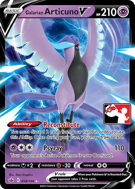 Galarian Articuno V (058/198) [Prize Pack Series One] | Exor Games Truro