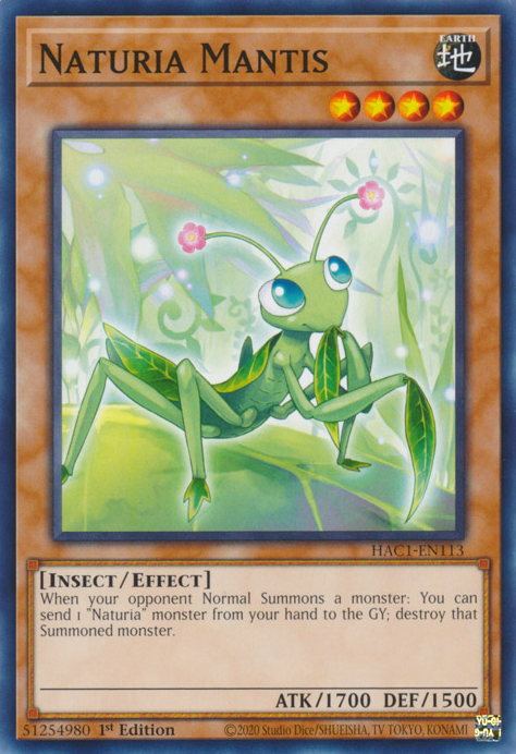 Naturia Mantis [HAC1-EN113] Common | Exor Games Truro