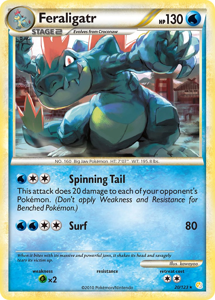 Feraligatr (20/123) (Theme Deck Exclusive) [HeartGold & SoulSilver: Base Set] | Exor Games Truro