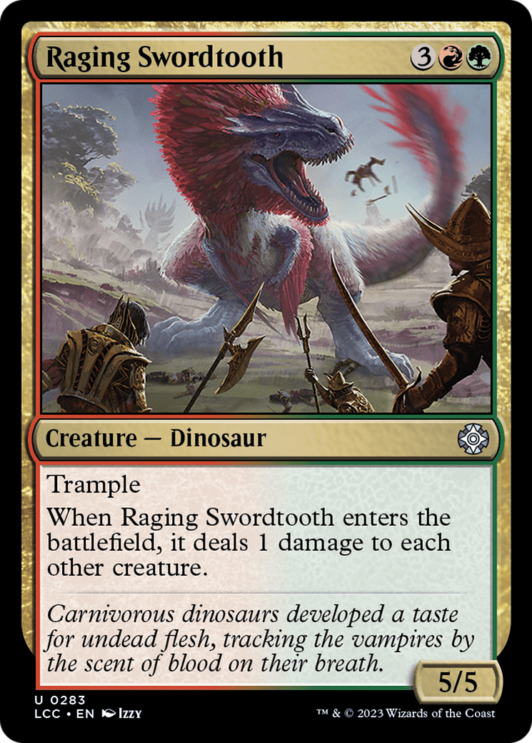 Raging Swordtooth [The Lost Caverns of Ixalan Commander] | Exor Games Truro