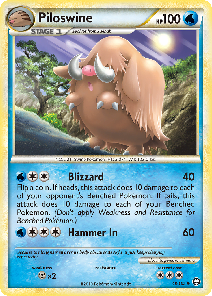 Piloswine (48/102) [HeartGold & SoulSilver: Triumphant] | Exor Games Truro