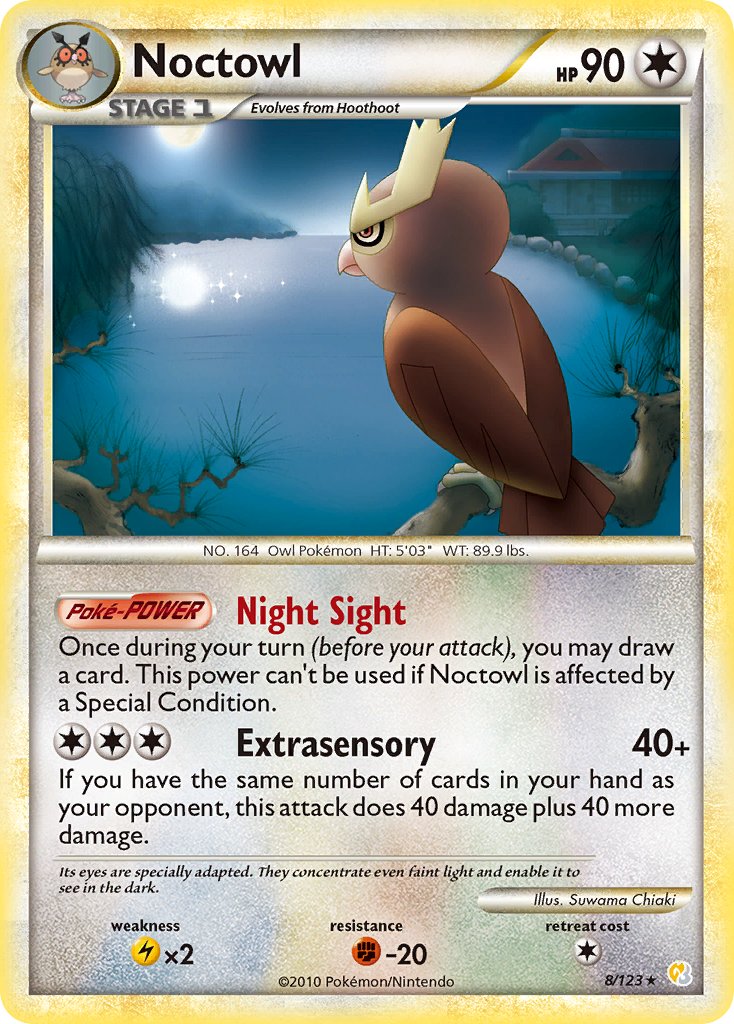 Noctowl (8/123) (Theme Deck Exclusive) [HeartGold & SoulSilver: Base Set] | Exor Games Truro
