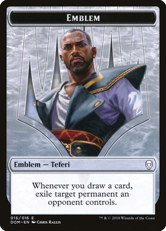 Emblem - Teferi, Hero of Dominaria [Dominaria Tokens] | Exor Games Truro