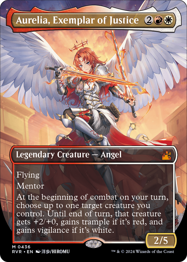 Aurelia, Exemplar of Justice (Anime Borderless) [Ravnica Remastered] | Exor Games Truro