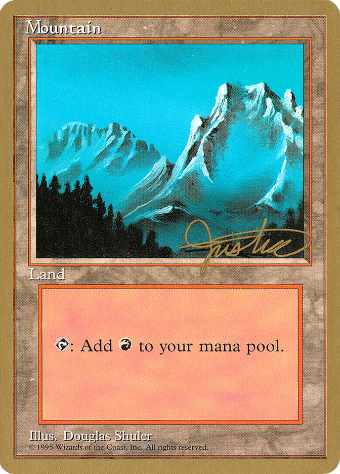 Mountain (mj374) (Mark Justice) [Pro Tour Collector Set] | Exor Games Truro