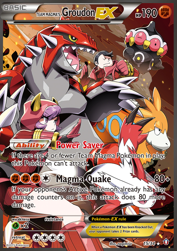 Team Magma's Groudon ex (15/34) [XY: Double Crisis] | Exor Games Truro