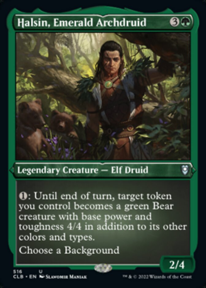 Halsin, Emerald Archdruid (Foil Etched) [Commander Legends: Battle for Baldur's Gate] | Exor Games Truro