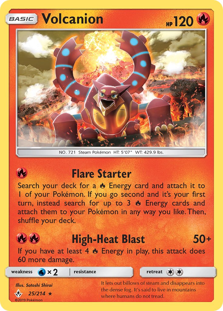 Volcanion (25/214) (Theme Deck Exclusive) [Sun & Moon: Unbroken Bonds] | Exor Games Truro