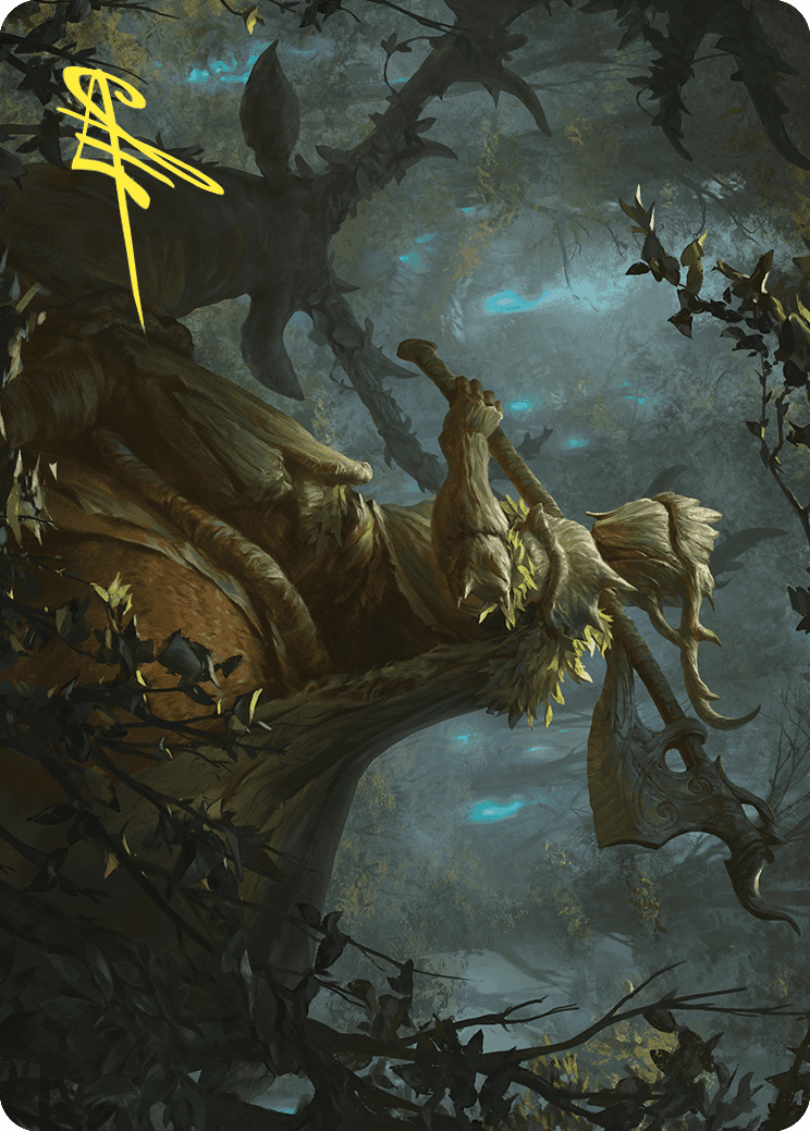 Verdant Outrider Art Card (Gold-Stamped Signature) [Wilds of Eldraine Art Series] | Exor Games Truro