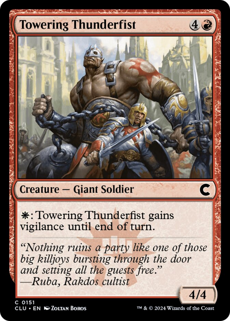 Towering Thunderfist [Ravnica: Clue Edition] | Exor Games Truro