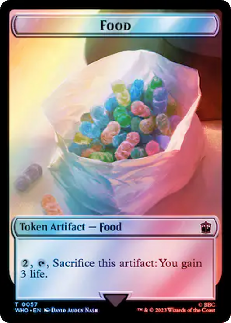 Alien Angel // Food (0057) Double-Sided Token (Surge Foil) [Doctor Who Tokens] | Exor Games Truro