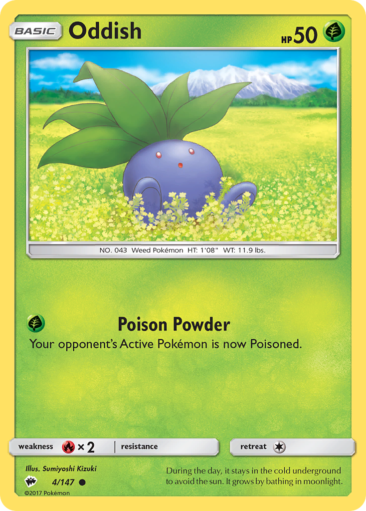 Oddish (4/147) [Sun & Moon: Burning Shadows] | Exor Games Truro