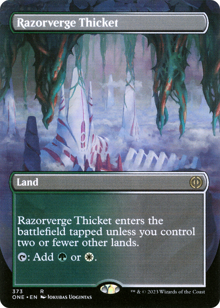 Razorverge Thicket (Borderless Alternate Art) [Phyrexia: All Will Be One] | Exor Games Truro