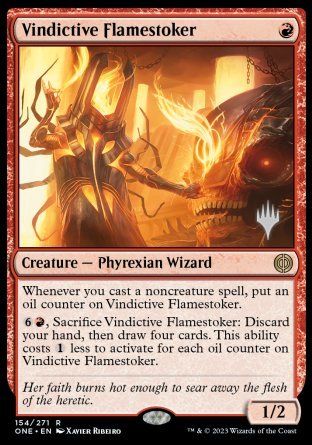 Vindictive Flamestoker (Promo Pack) [Phyrexia: All Will Be One Promos] | Exor Games Truro