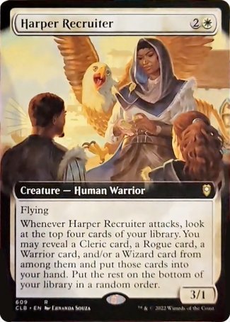 Harper Recruiter (Extended Art) [Commander Legends: Battle for Baldur's Gate] | Exor Games Truro