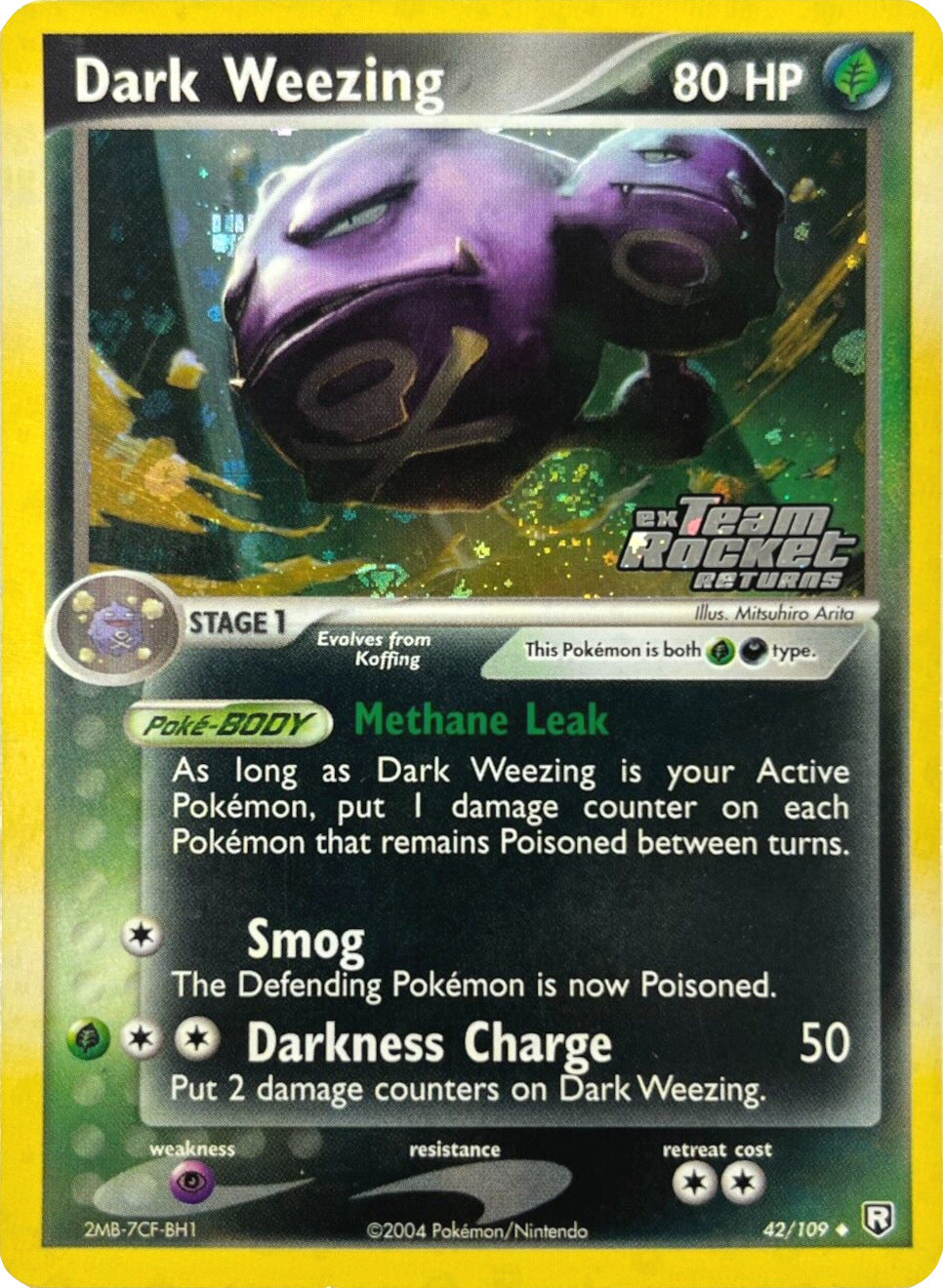 Dark Weezing (42/109) (Stamped) [EX: Team Rocket Returns] | Exor Games Truro