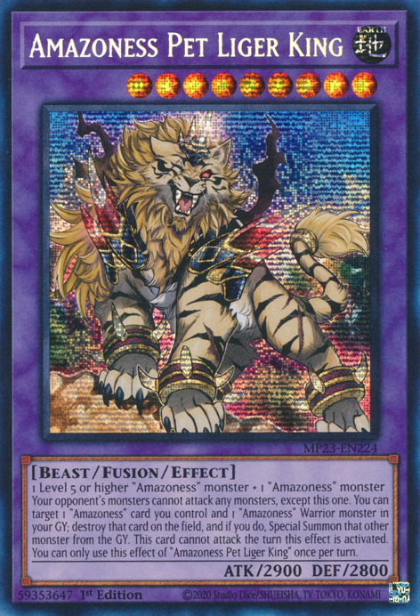 Amazoness Pet Liger King [MP23-EN224] Prismatic Secret Rare | Exor Games Truro