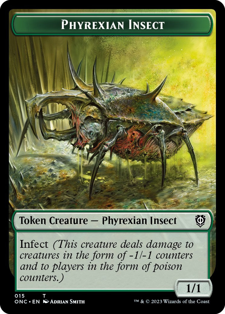 Phyrexian Mite // Phyrexian Insect Double-Sided Token [Phyrexia: All Will Be One Commander Tokens] | Exor Games Truro