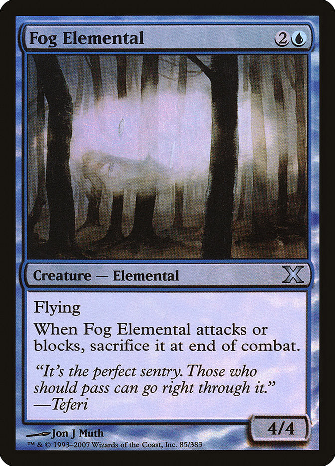 Fog Elemental (Premium Foil) [Tenth Edition] | Exor Games Truro