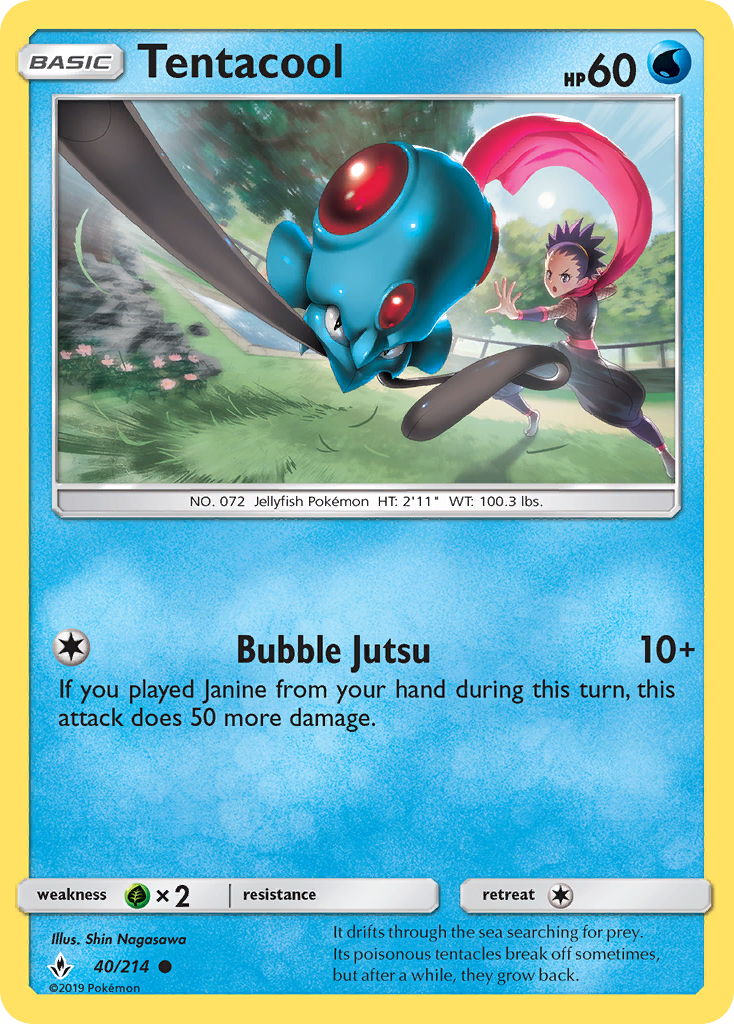 Tentacool (40/214) [Sun & Moon: Unbroken Bonds] | Exor Games Truro