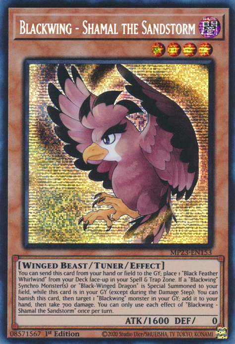 Blackwing - Shamal the Sandstorm [MP23-EN153] Prismatic Secret Rare | Exor Games Truro