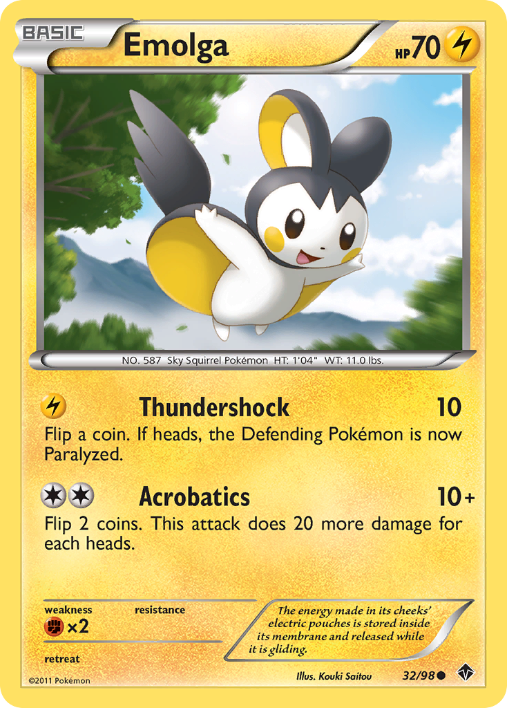 Emolga (32/98) [Black & White: Emerging Powers] | Exor Games Truro