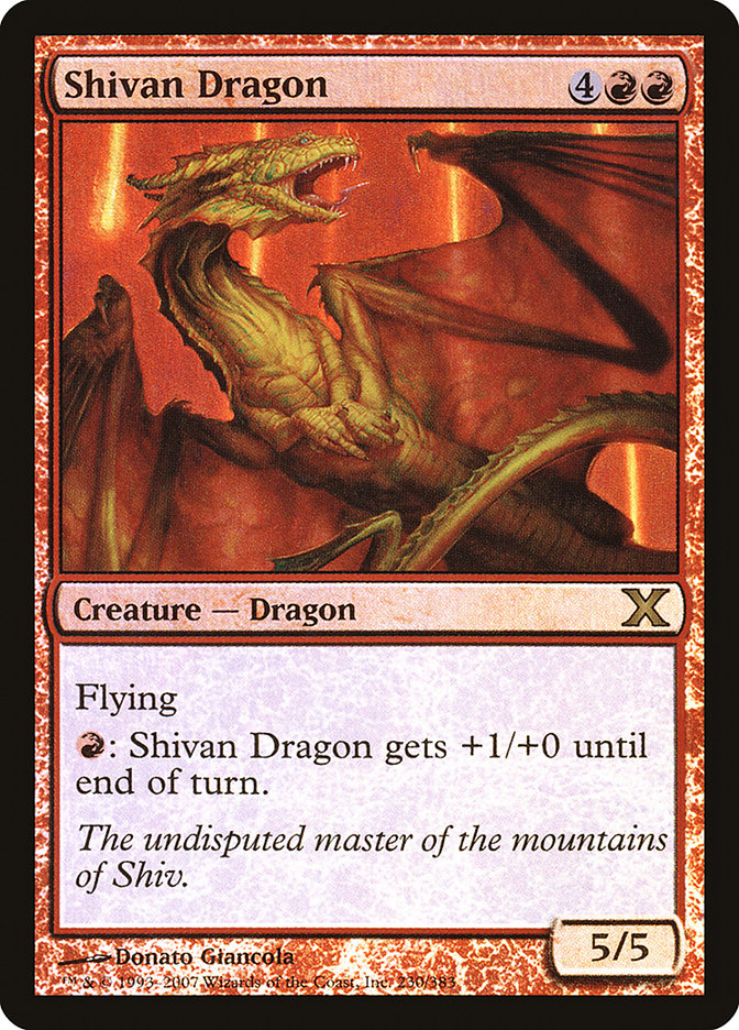 Shivan Dragon (Premium Foil) [Tenth Edition] | Exor Games Truro