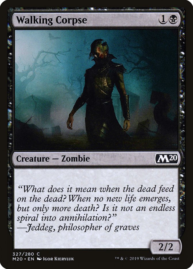 Walking Corpse [Core Set 2020] | Exor Games Truro