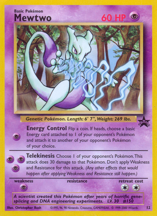 Mewtwo (12) [Wizards of the Coast: Black Star Promos] | Exor Games Truro