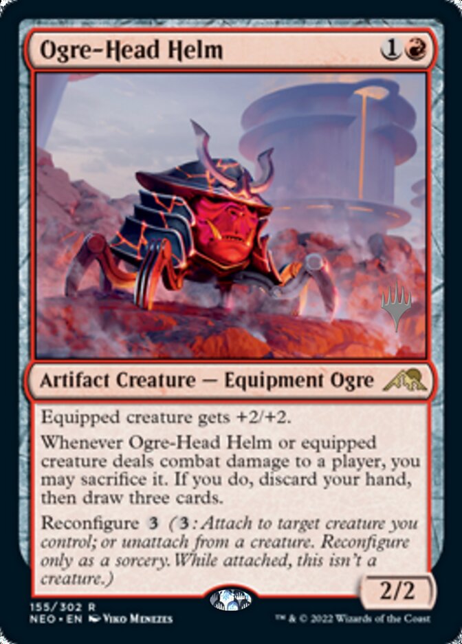 Ogre-Head Helm (Promo Pack) [Kamigawa: Neon Dynasty Promos] | Exor Games Truro