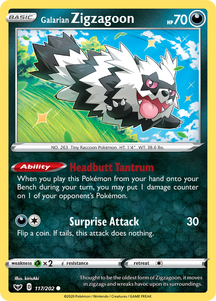 Galarian Zigzagoon (117/202) [Sword & Shield: Base Set] | Exor Games Truro