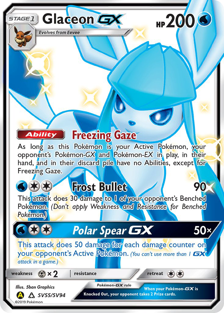 Glaceon GX (SV55/SV94) [Sun & Moon: Hidden Fates - Shiny Vault] | Exor Games Truro