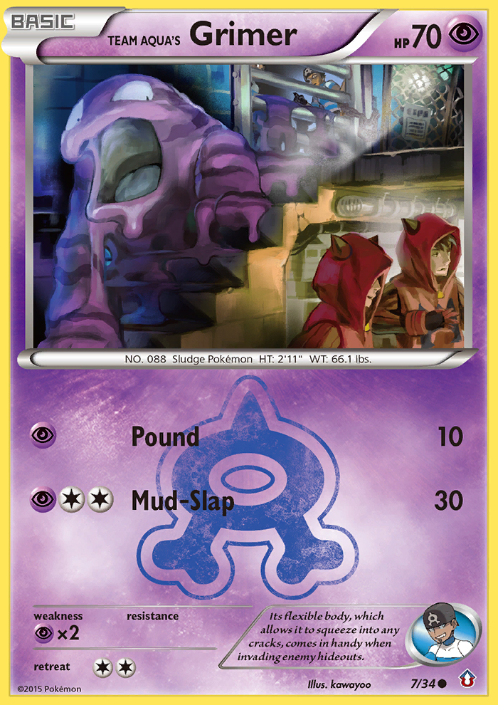 Team Aqua's Grimer (7/34) [XY: Double Crisis] | Exor Games Truro