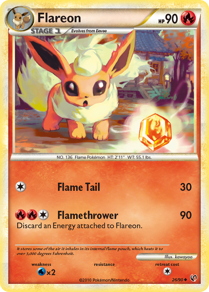 Flareon (26/90) [HeartGold & SoulSilver: Undaunted] | Exor Games Truro