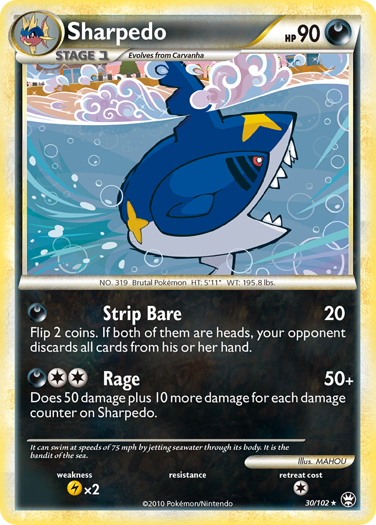 Sharpedo (30/102) [HeartGold & SoulSilver: Triumphant] | Exor Games Truro