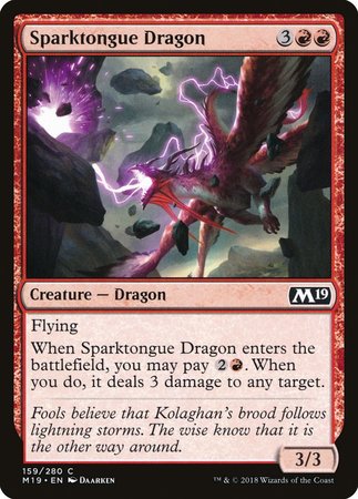 Sparktongue Dragon [Core Set 2019] | Exor Games Truro