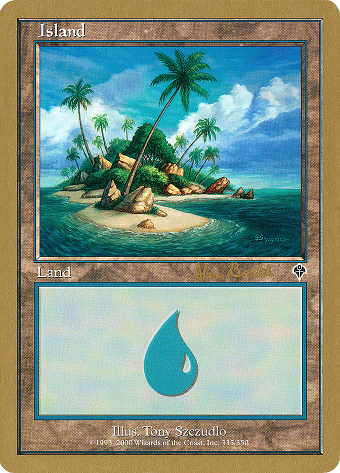 Island (ab335b) (Alex Borteh) [World Championship Decks 2001] | Exor Games Truro