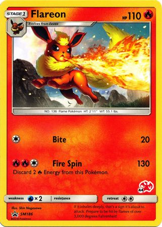 Flareon (SM186) (Charizard Stamp #44) [Battle Academy 2020] | Exor Games Truro