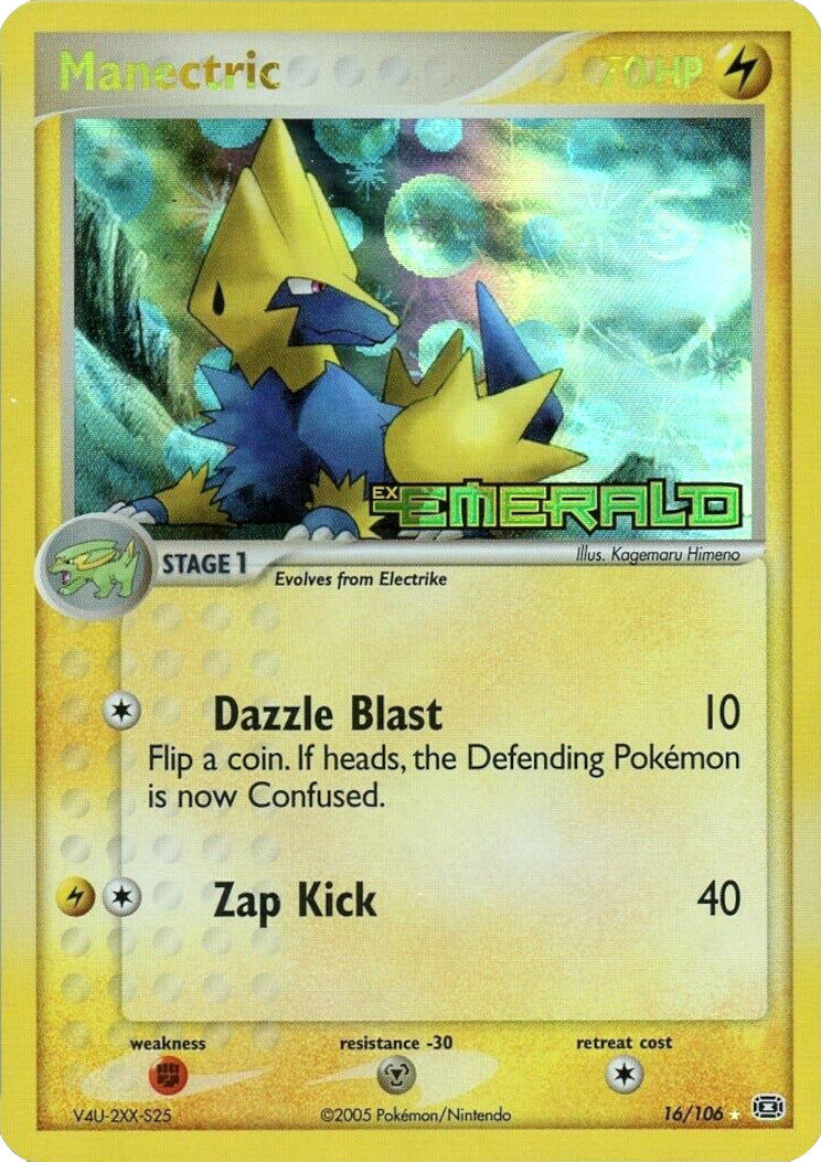 Manectric (16/106) (Stamped) [EX: Emerald] | Exor Games Truro