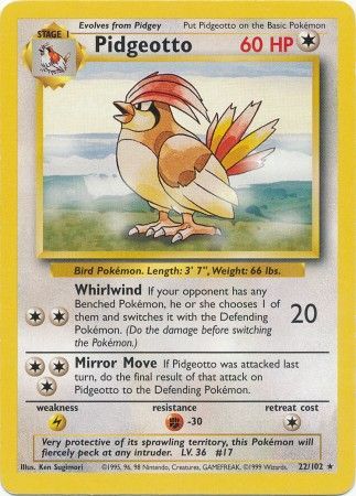 Pidgeotto (22/102) [Base Set Unlimited] | Exor Games Truro